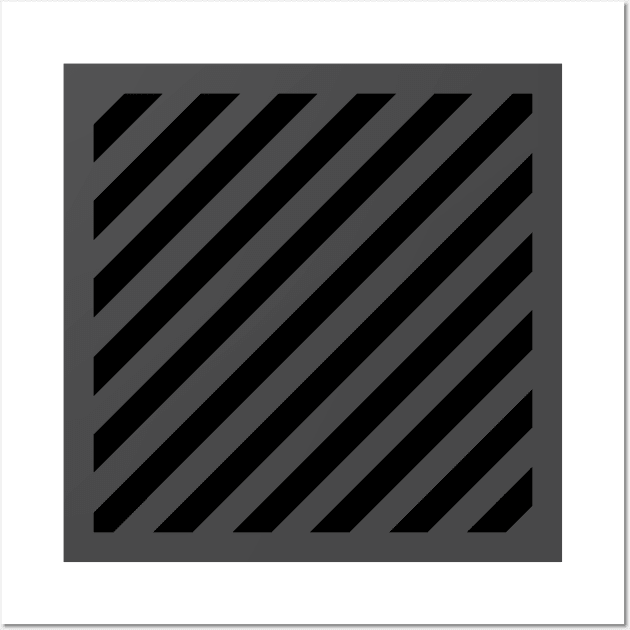 Black and Transparent Narrow Stripes Wall Art by XTUnknown